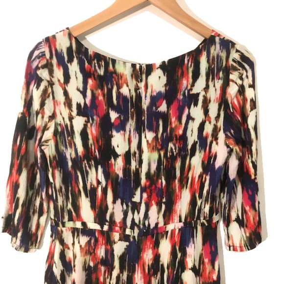 - French Connection Watercolor Print Dress Size 6 - Picture 6 of 8